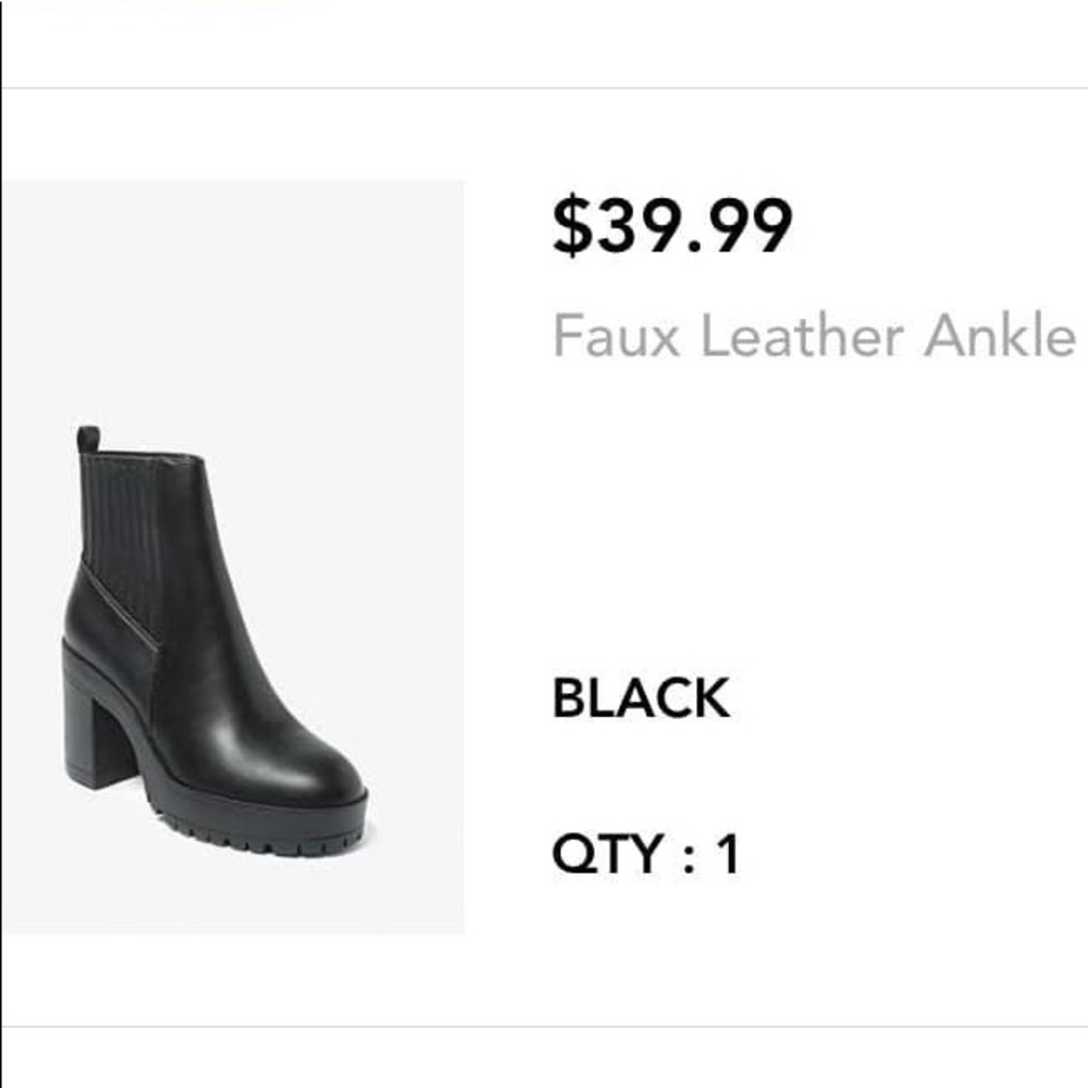 Platform Black Booties